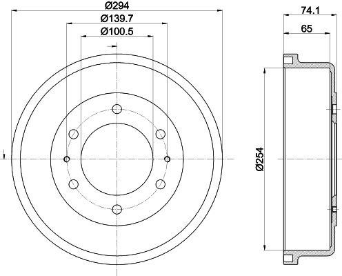 MINTEX MBD236: Piduritrummel 294mm, ilma rattakeskmeta, ilma rattalaagrita, ilma rattakinnituspoltideta