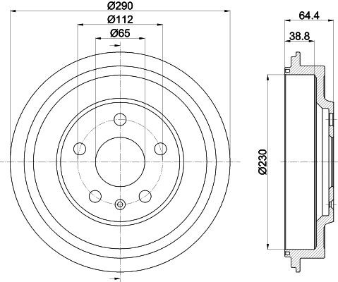 MINTEX MBD366: Bremžu trumulis 290mm, bez riteņa rumbas, bez riteņa rumbas gultņa, bez riteņu stiprināšanas skrūvēm