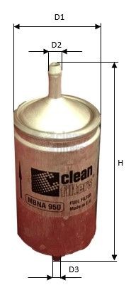 CLEAN FILTER MBNA 950: Kütusefilter