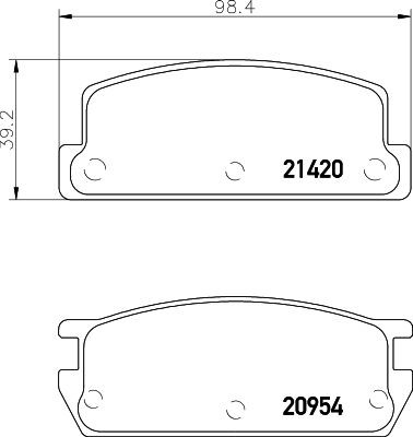 MINTEX MDB1311: Kit pastiglie freni