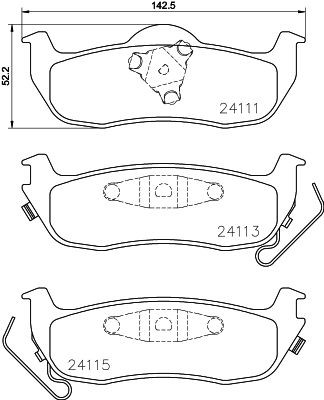 MINTEX MDB3822: Plaquettes de frein