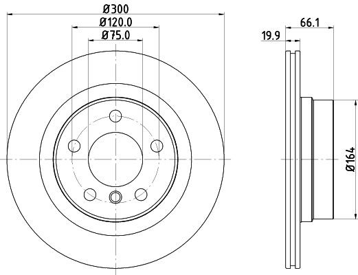 MINTEX MDC2656: Piduriketas Ø: 300mm, sisemine õhutus, Ø: 300mm, ilma rattakeskmeta, ilma rattalaagrita, ilma rattakinnituspoltideta