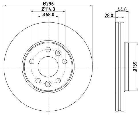 MINTEX MDC2676: Piduriketas Ø: 296mm, välisõhutus, Ø: 296mm, ilma rattakeskmeta, ilma rattalaagrita, ilma rattakinnituspoltideta