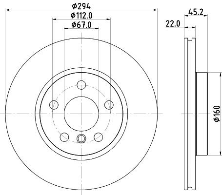 MINTEX MDC2681: Piduriketas Ø: 294mm, sisemine õhutus, Ø: 294mm, ilma rattakeskmeta, ilma rattalaagrita, ilma rattakinnituspoltideta