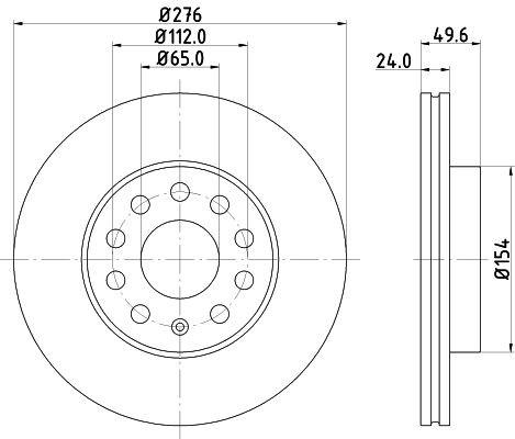 MINTEX MDC2690: Piduriketas Ø: 276mm, sisemine õhutus, Ø: 276mm, ilma rattakeskmeta, ilma rattalaagrita, ilma rattakinnituspoltideta