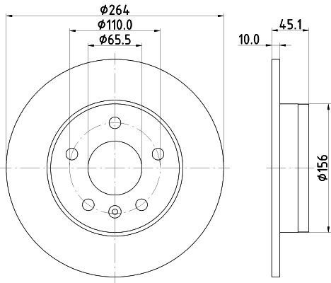 MINTEX MDC2699: Piduriketas Ø: 264mm, täis, Ø: 264mm, ilma rattakeskmeta, ilma rattalaagrita, ilma rattakinnituspoltideta