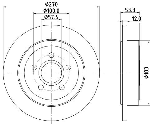 MINTEX MDC2707: Piduriketas Ø: 270mm, täis, Ø: 270mm, ilma rattakeskmeta, ilma rattalaagrita, ilma rattakinnituspoltideta