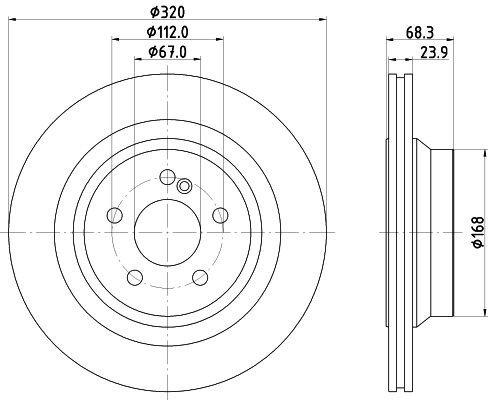 MINTEX MDC2708: Piduriketas Ø: 320mm, sisemine õhutus, Ø: 320mm, ilma rattakeskmeta, ilma rattalaagrita, ilma rattakinnituspoltideta