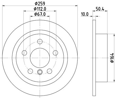 MINTEX MDC2727: Piduriketas Ø: 259mm, täis, Ø: 259mm, ilma rattakeskmeta, ilma rattalaagrita, ilma rattakinnituspoltideta