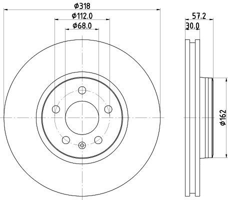 MINTEX MDC2745: Piduriketas Ø: 318mm, sisemine õhutus, Ø: 318mm, ilma rattakeskmeta, ilma rattalaagrita, ilma rattakinnituspoltideta