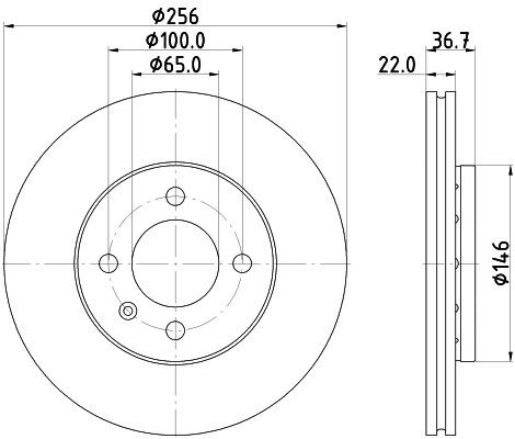 MINTEX MDC2758: Stabdžių diskas Ø: 256mm, išorinis ventiliavimas, Ø: 256mm, be rato stebulės, be rato guolio, be rato tvirtinimo smeigių