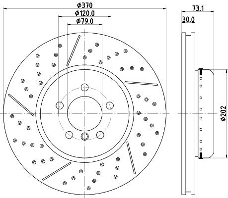 MINTEX MDCB2576: Piduriketas Ø: 370mm, kaldu, ventileeritud, 609, ilma rattakeskmeta, ilma rattakinnituspoltideta