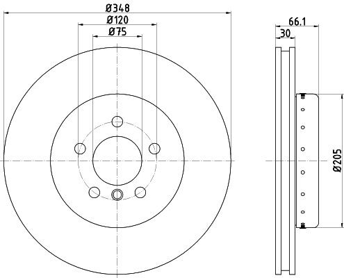 MINTEX MDCB2582: Piduriketas Ø: 348,0mm, sisemine õhutus, 609, ilma rattakeskmeta, ilma rattakinnituspoltideta