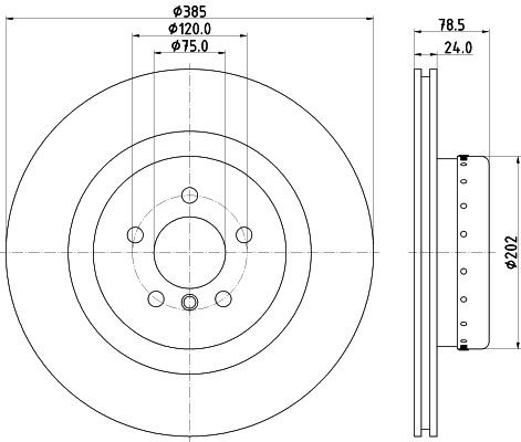 MINTEX MDCB2594: Piduriketas Ø: 385mm, sisemine õhutus, 609, ilma rattakeskmeta, ilma rattakinnituspoltideta