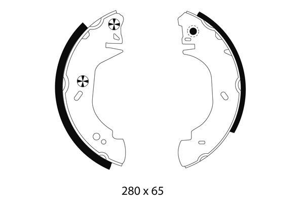 MINTEX MFR330: Set saboti frana fara maneta frana de mana