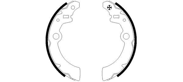 MINTEX MFR542: Set saboti frana fara accesorii, fara maneta frana de mana