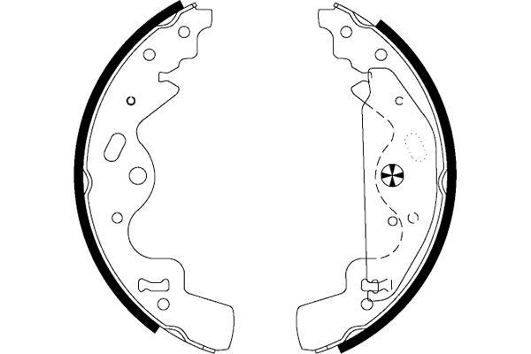 MINTEX MFR548: Set saboti frana fara maneta frana de mana