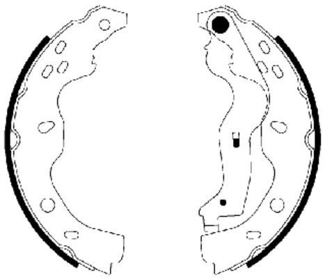 MINTEX MFR582: Set saboti frana cu maneta frana de mana