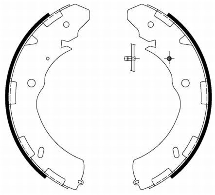 MINTEX MFR653: Set saboti frana cu acceasorii, fara maneta frana de mana