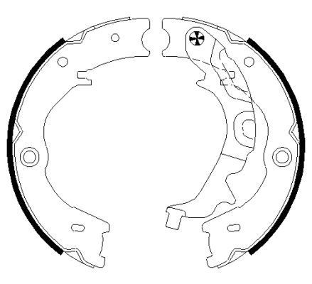 MINTEX MFR675: Set saboti frana, frana de mana cu maneta frana de mana