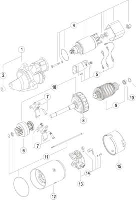 MAHLE ORIGINAL MS 225: Starter 4,2kW