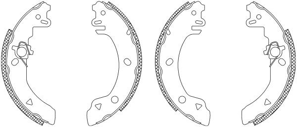 MINTEX MSK062: Piduriklotside komplekt Shoe Kit koos rattapiduri silindriga