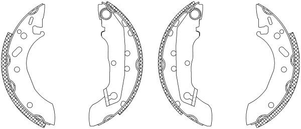 MINTEX MSK102: Piduriklotside komplekt Shoe Kit koos rattapiduri silindriga