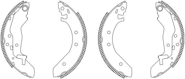 MINTEX MSK150: Piduriklotside komplekt Shoe Kit koos rattapiduri silindriga