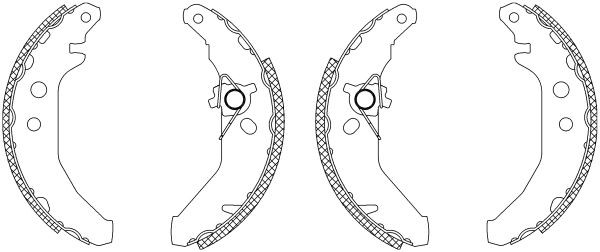 MINTEX MSK151: Piduriklotside komplekt Shoe Kit koos rattapiduri silindriga