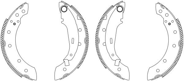 MINTEX MSK155: Piduriklotside komplekt Shoe Kit koos rattapiduri silindriga