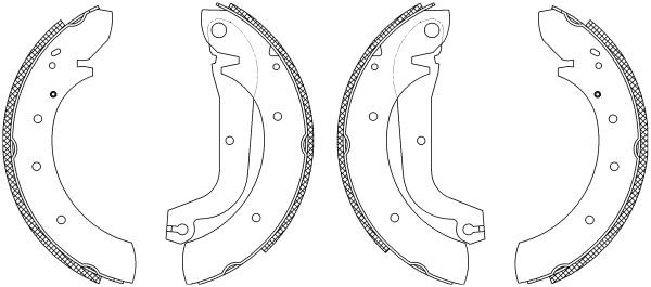 MINTEX MSK165: Piduriklotside komplekt Shoe Kit koos rattapiduri silindriga