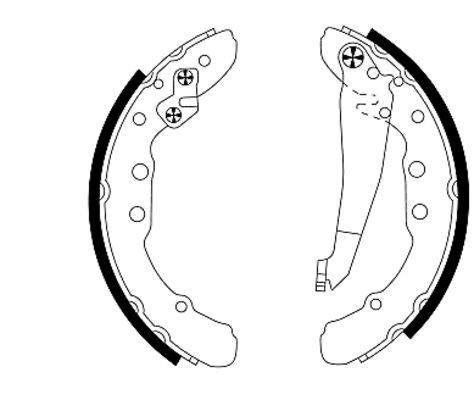 MINTEX MSK182: Piduriklotside komplekt Shoe Kit koos rattapiduri silindriga
