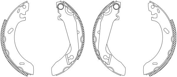 MINTEX MSK186: Piduriklotside komplekt Shoe Kit koos rattapiduri silindriga