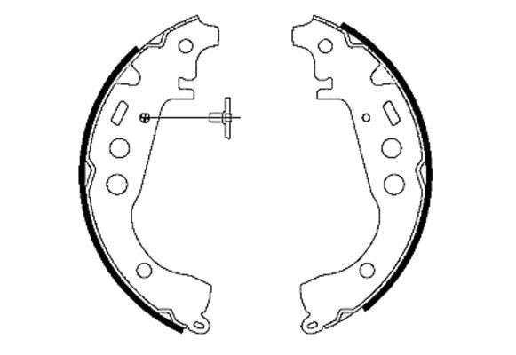 MINTEX MSK231: Set saboti frana Shoe Kit cu cilindru receptor frâna