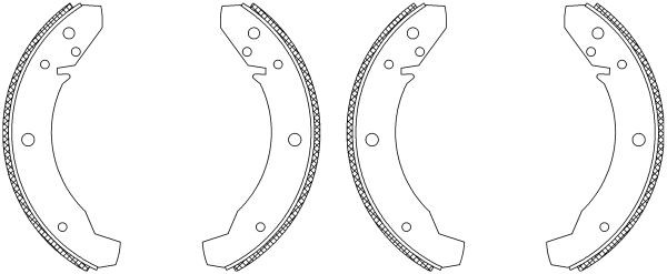 MINTEX MSK281: Set saboti frana Shoe Kit cu cilindru receptor frâna