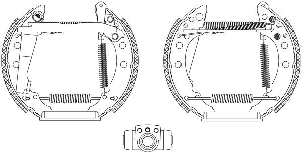 MINTEX MSP046: Kit ganasce freni Shoe Kit Pro con cilindretto freno, con regolatore/attuatore