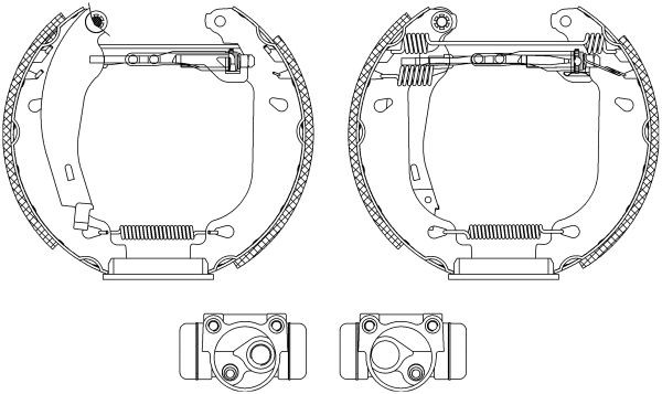 MINTEX MSP072: Piduriklotside komplekt Shoe Kit Pro koos rattapiduri silindriga