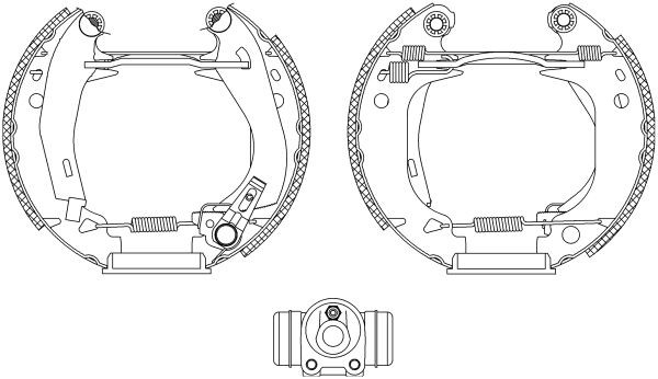 MINTEX MSP083: Piduriklotside komplekt Shoe Kit Pro koos rattapiduri silindriga