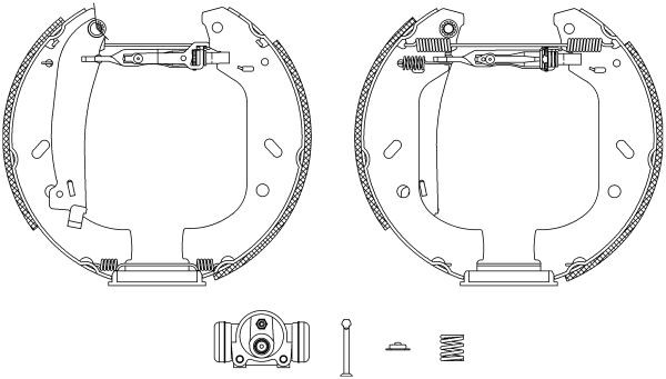 MINTEX MSP118: Bremsesko sett Shoe Kit Pro med hjulsylinder brems, med justering