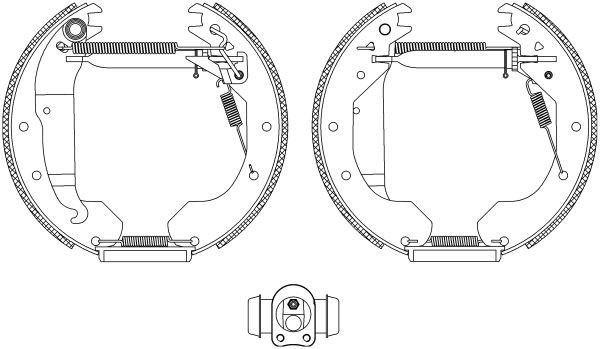 MINTEX MSP134: Piduriklotside komplekt Shoe Kit Pro koos rattapiduri silindriga