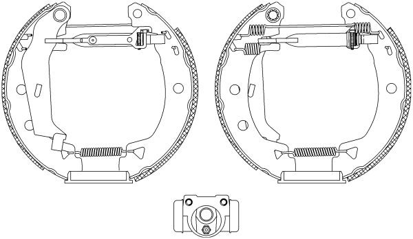 MINTEX MSP211: Jeu de mâchoires de frein Shoe Kit Pro avec cylindre de roue, avec élément d'ajustage