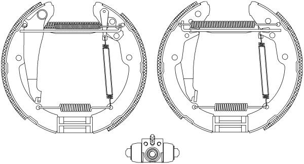 MINTEX MSP218: Jeu de mâchoires de frein Shoe Kit Pro avec cylindre de roue, avec élément d'ajustage