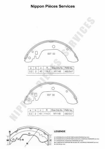 NPS N350N06: Bromsbacksats Bakaxel, 230mm