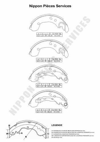 NPS N350N07: Kit ganasce freni Assale posteriore, 203mm