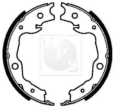 NPS N350N14: Piduriklotside komplekt Tagasild, 170mm