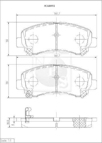 NPS N360N92: Piduriklotsid Esisild
