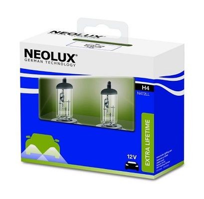 NEOLUX® N472LL-SCB: Hõõgpirn, Kaugtuli Extra Lifetime 12V, 60/55W, H4