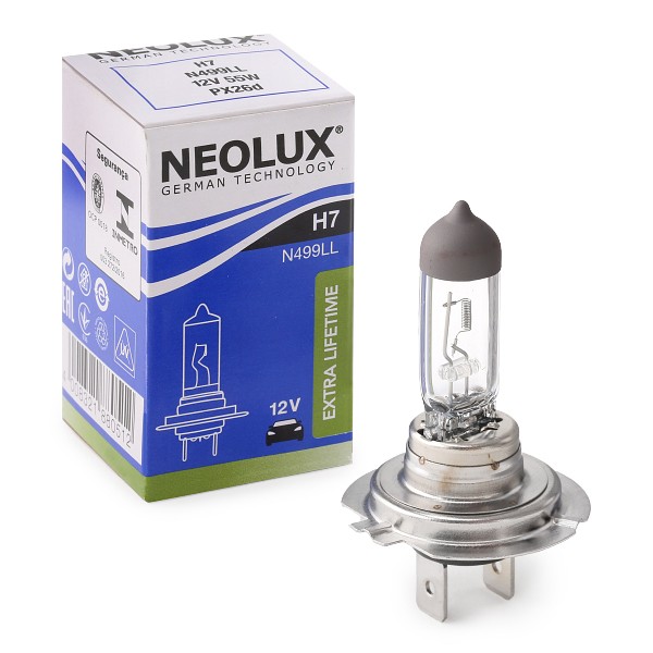 NEOLUX® N499LL: Hõõgpirn, Kaugtuli 12V, 55W, H7 ExtraLifetime