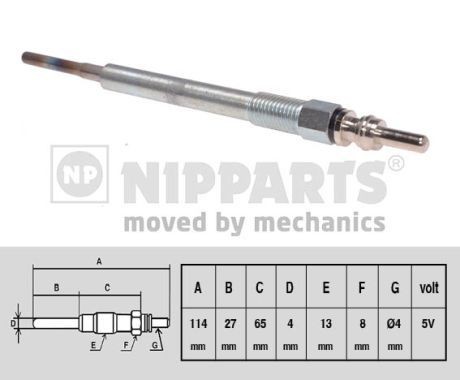 NIPPARTS N5713015: Bujie incandescenta