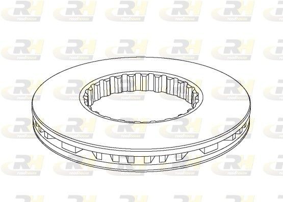 ROADHOUSE NSX1146.20: Piduriketas Esisild, Tagasild, Ø: 434mm, õhutusega, Ø: 434mm, koos osadega